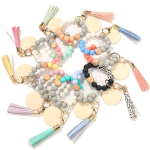 Personalized Silicone Wristlet Keychain Bracelet