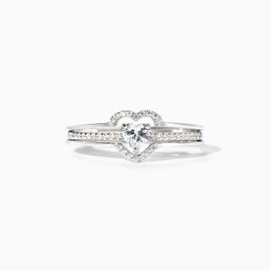 Always Keep Me In Your Heart - Mama & Daughter Layered Heart S925 Ring