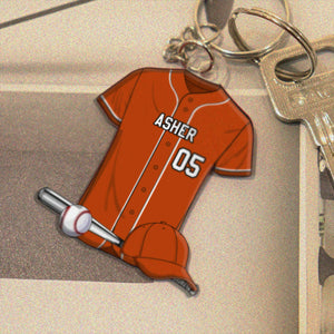 Baseball Shirt Personalized Acrylic Keychain