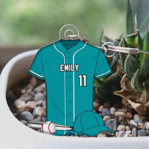 Baseball Shirt Personalized Acrylic Keychain