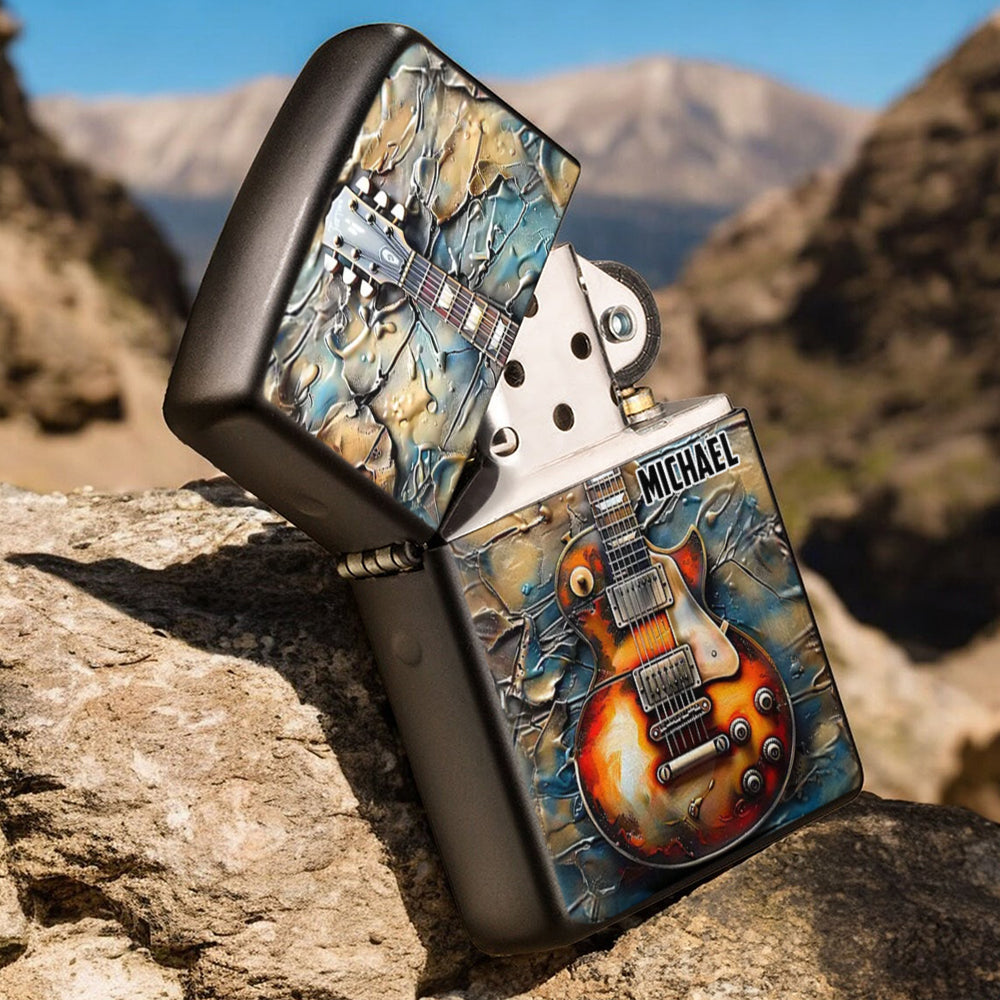 Light Of My Life - Personalized Guitar-Shaped Lighter