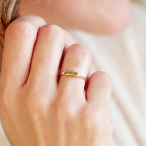 Personalized Dainty Name Stacking Ring Gift for Mom Grandma