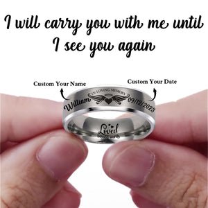 Personalized in loving memory keepsake Ring