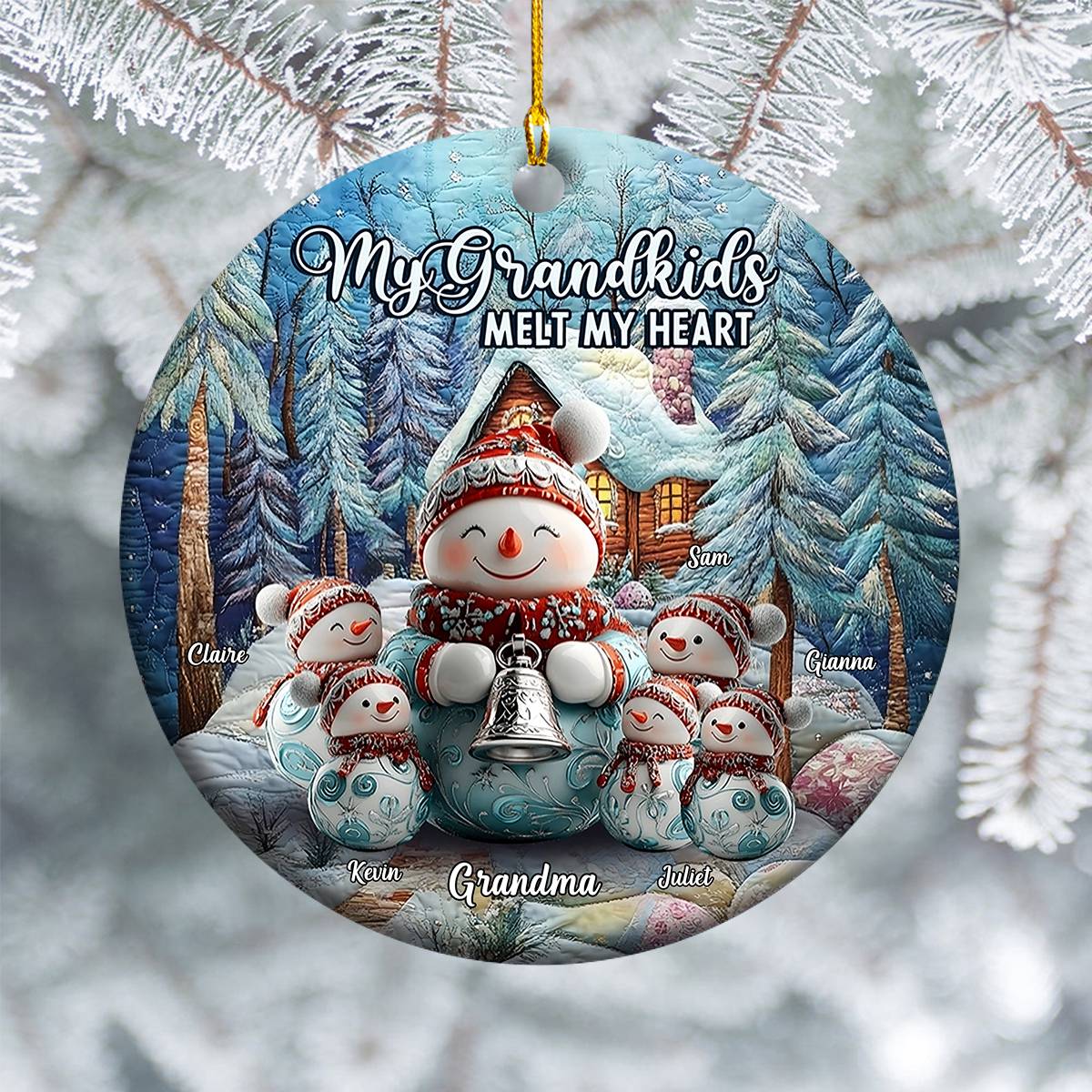 Sweet Grandma – Personalized Merry Christmas Ornament