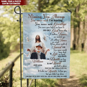 The Day God Took You Home - Personalized Garden Flag, Memorial Gift