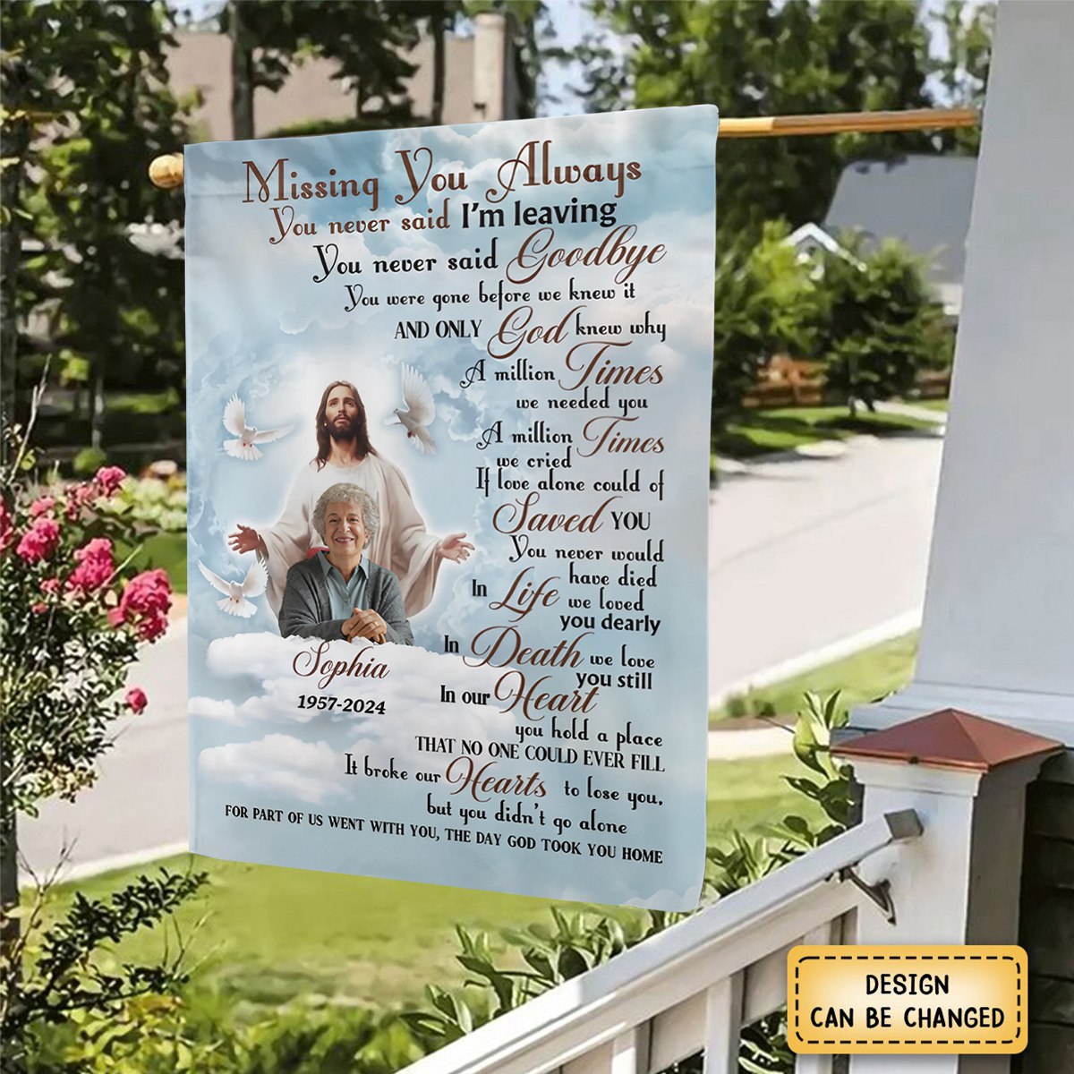 The Day God Took You Home - Personalized Garden Flag, Memorial Gift