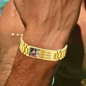 Personalized Name Picture Bracelets For Men