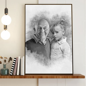 Personalized Canvas poster- Add to photos of loved ones, lost fathers - mothers, family portraits from photos