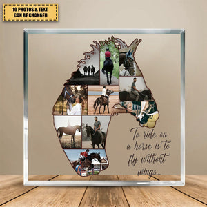 Horse Collage Photo Personalized  Acrylic Plaque Gift For Horse Riders, Horse Lover