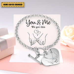 I Love You Forever & Always - Couple Personalized Bracelet