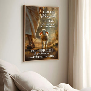 Lamb Of God I Am The Daughter Of A King - Inspirational Christian Canvas