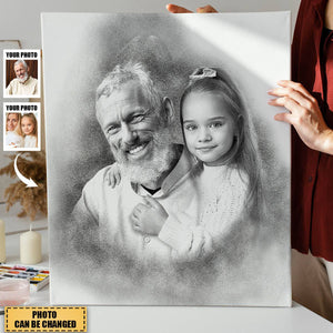 Personalized Canvas poster- Add to photos of loved ones, lost fathers - mothers, family portraits from photos