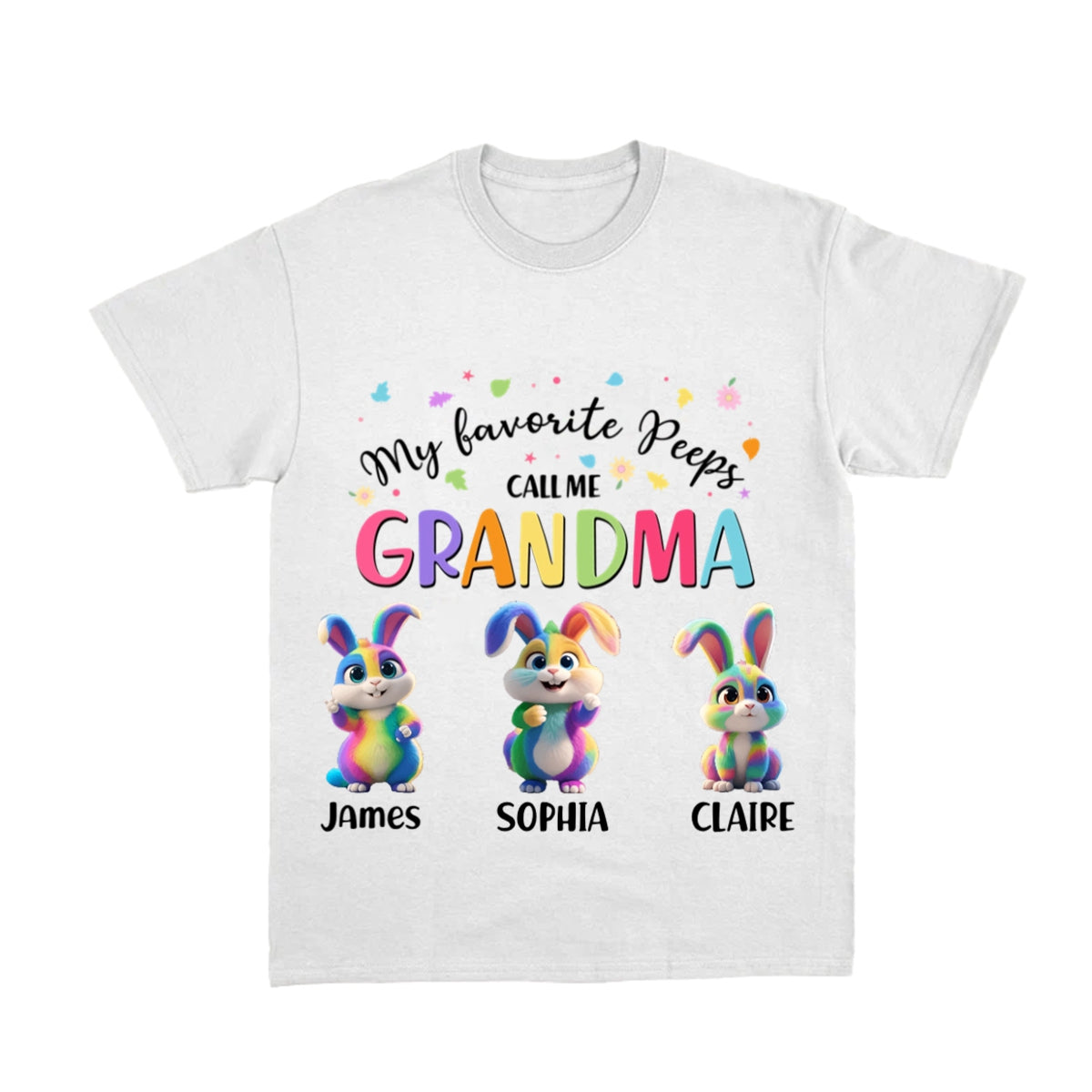 My Favorite Bunny Call Me Grandma - Personalized Grandma's Easter Day T Shirt