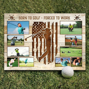 Personalized US Golf Photo Collage Poster, Golf Player Gift, Golf Clubs Gift