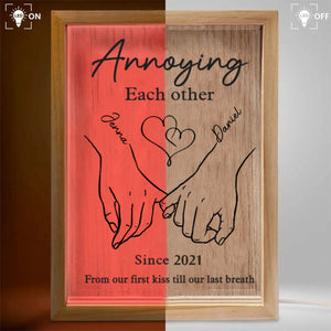 Together Forever From Our First Kiss Till Our Last Breath - Couple Personalized Frame Light Box