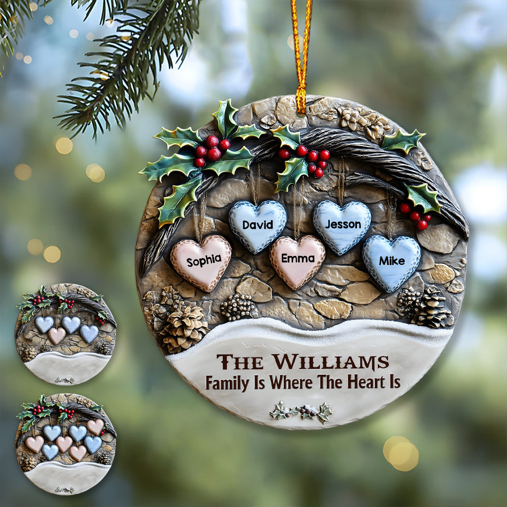 Merry Christmas - Personalized Family Love Christmas Acrylic Ornament