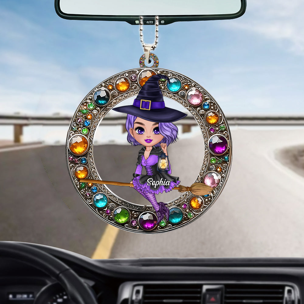 Witch In A Magic Circle Personalized Ornament