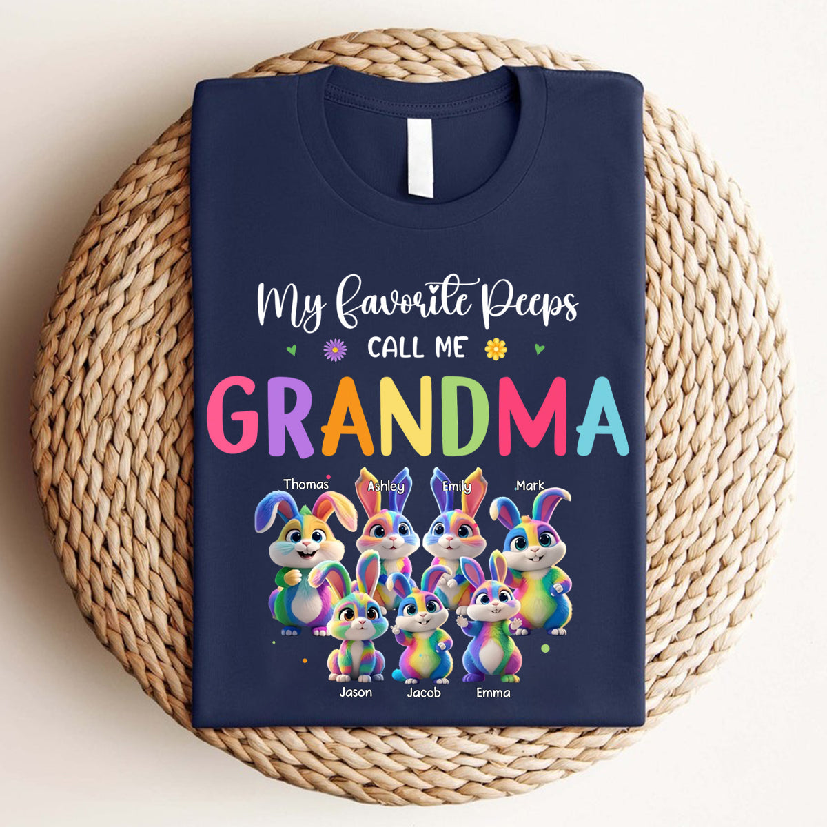 Personalized Grandma's Favorite Kids Easter Day Pure Cotton T-Shirt