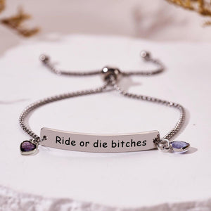 For Friend/Sister/ Bestie - Personalized Birthstones Heart Bracelet