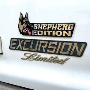 Personalized Dog breed Car Badge Laser Cutting Car Emblem