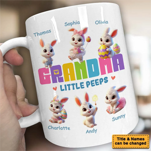 Grandma's Easter Bunnies Personalized Custom Accent Mug Gift