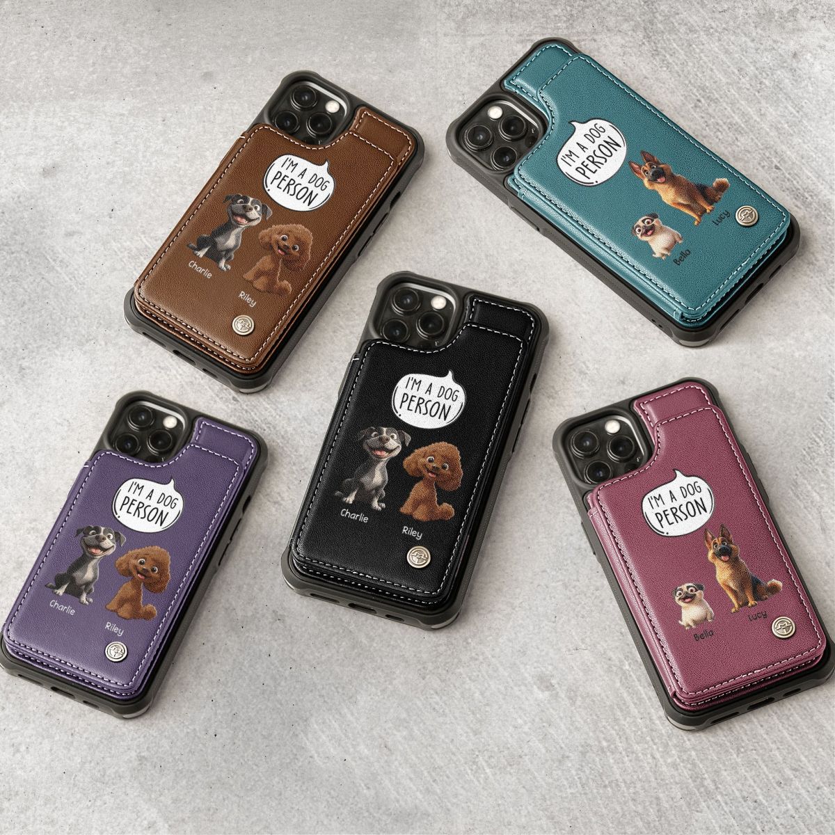 Dog Person - Personalized Leather Flip Wallet Phone Case