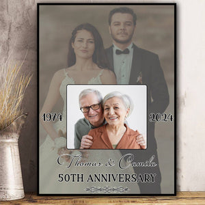 Personalized Photo Anniversary For Old Couple Valentine's Day Canvas