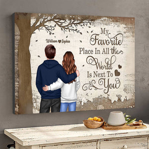 Personalized Couple Commemorative Poster -Beautiful Illustrated Poster - Perfect Gift to Convey Love and Memories