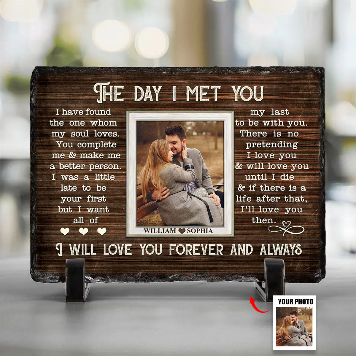 When I Say I Love You More-Personalized Stone With Stand