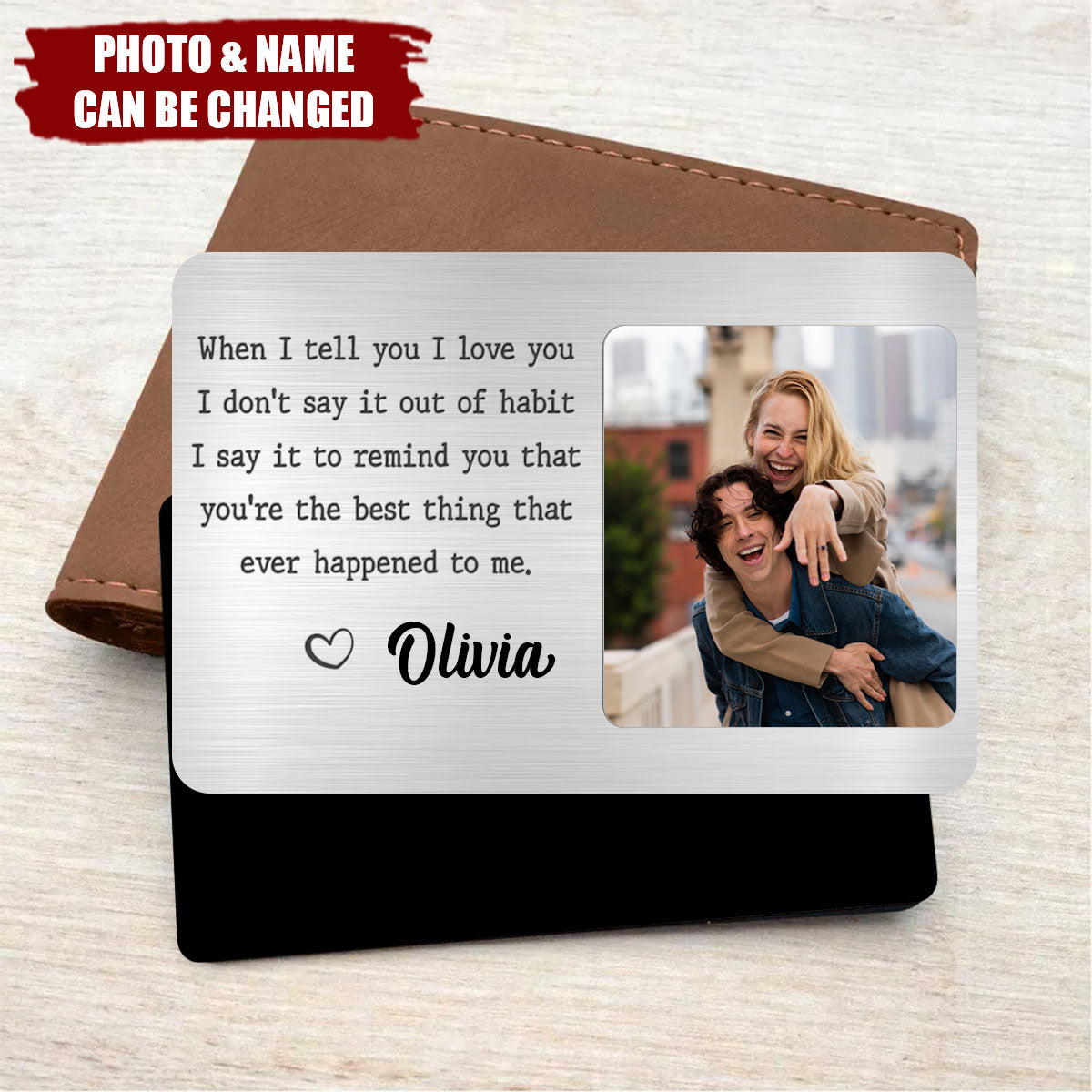 Dear Love Of My Life - Couple Personalized Wallet Card