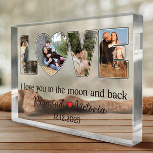 Valentine’s Day Gifts Personalized Couple Love Photo Acrylic Plaque Block