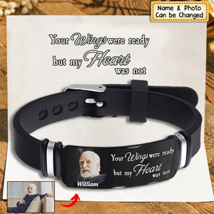 Custom Photo I'm Always With You - Memorial Gift For Family, Friend - Personalized Engraved Bracelet