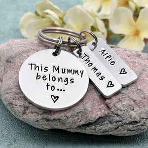 This Mummy Belongs To Personalised Family Keychain