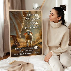 Lamb Of God I Am The Daughter Of A King - Inspirational Christian Canvas