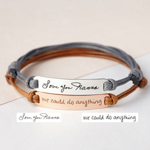 Personalized Handwriting Bracelet, Memorial Jewelry