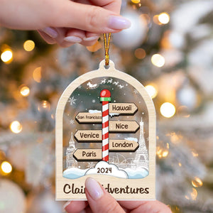 Always Say Yes To New Adventures - Travel Personalized Ornament