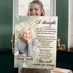 Personalized Memorial Canvas Poster – I Thought Of You Today Sign