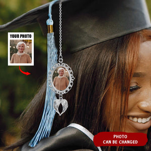 Personalized Graduation Cap Decoration Memorial Photo Tassel Wings Charm