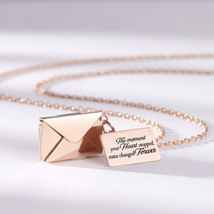 I am always with you - Personalized Memorial Photo Envelope Locket Necklace