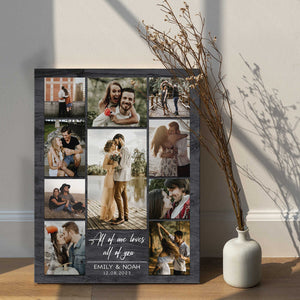 Couple Photo Collage Personalized Canvas/Poster, Valentines Day Gifts For Him Her Boyfriend Girlfriend Husband Wife