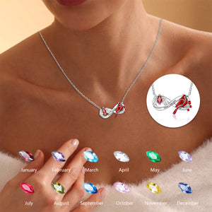 Cardinals Appear When Angels Are Near Memorial Infinite Personalized Necklace