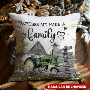 Family Farmhouse Personalized Gift Old Truck Pillow