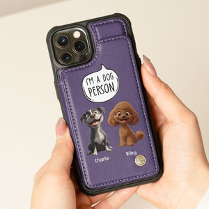 Dog Person - Personalized Leather Flip Wallet Phone Case