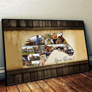 Personalized Custom Horse Picture Wall Art Gifts - Horse Photo Collage Gift For Horse Lover