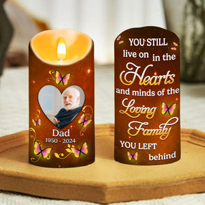 In My Heart Forever Personalized Memorial LED Candle