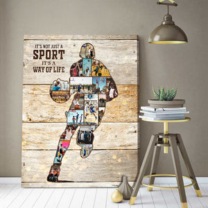 Personalized Basketball Photos Collage Canvas Gift For Coach - Girl Boy Basketball Player