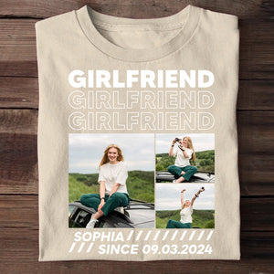 Custom Photo Girlfriend Boyfriend Collage Personalized T-Shirt Gift For Couples