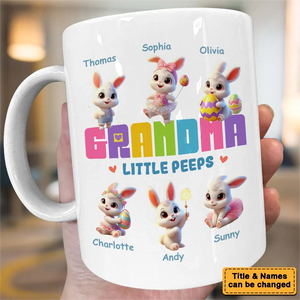 Grandma's Easter Bunnies Personalized Custom Accent Mug Gift