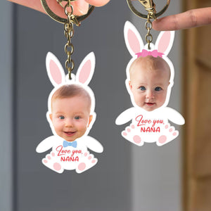 Personalized Gifts For Grandma Keychain Little Bunny Kid