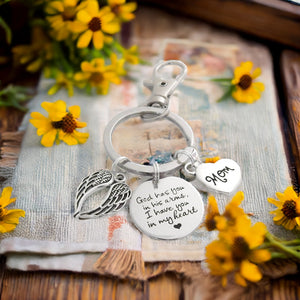 Personalized Angel Wings Memorial keychain Sympathy Gift